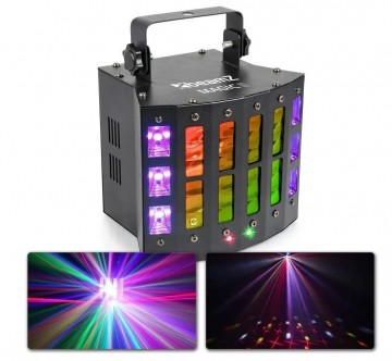 Beamz magic2   led derby laser blacklight en stroboscoop