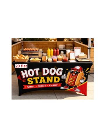Hotdog thema tafelkleed huren novarent.nl